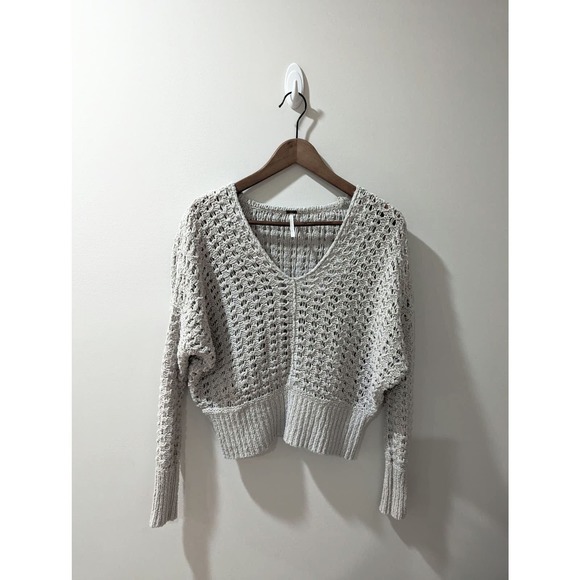 Free People Best Of You Open Knit V Neck Sweater - Picture 2 of 4